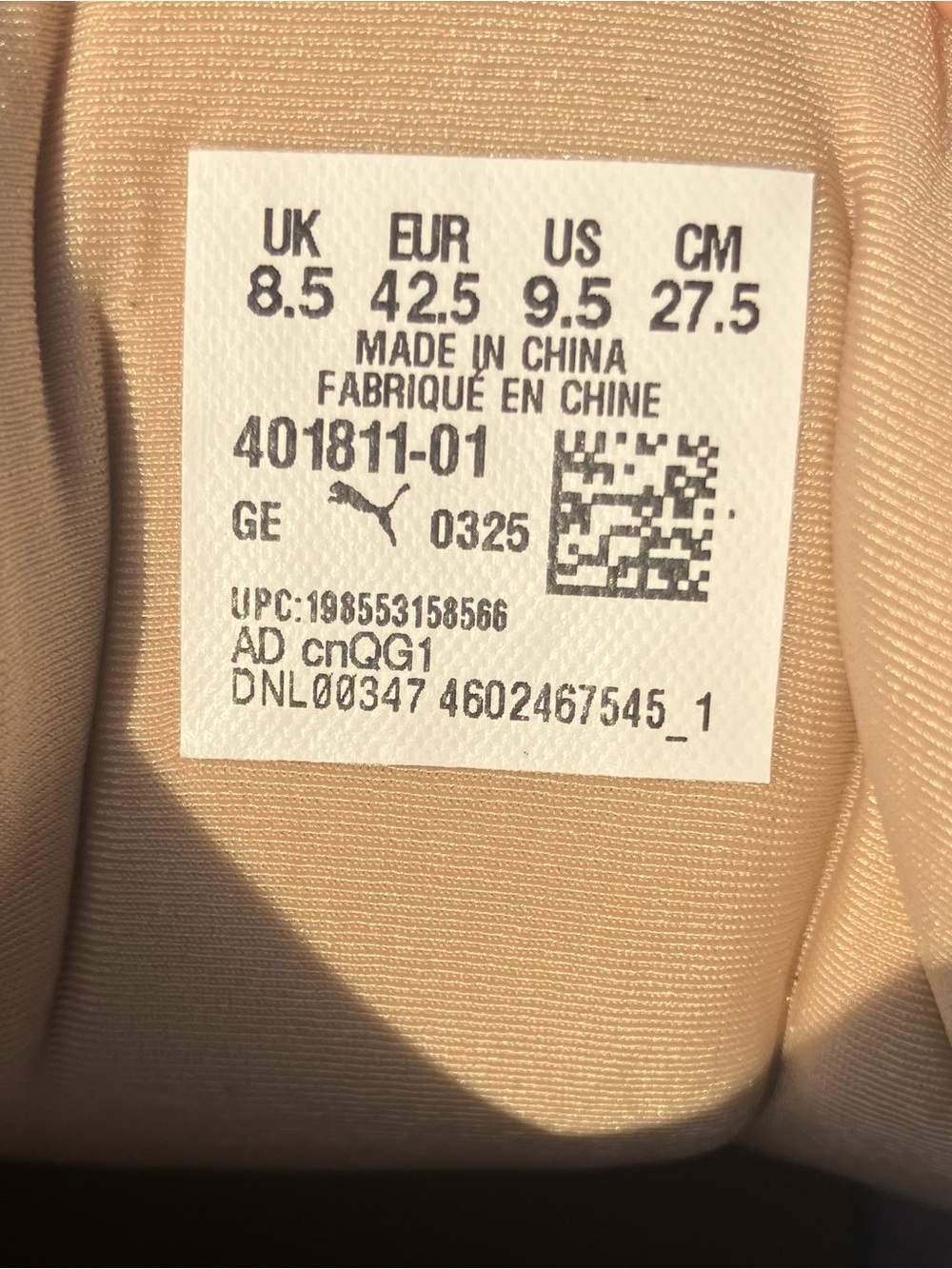 PUMA Inverse Rapid Light Sand/Sand Dune Black 401811-01 – Men’s Size 9.5, New - Picture 11 of 11